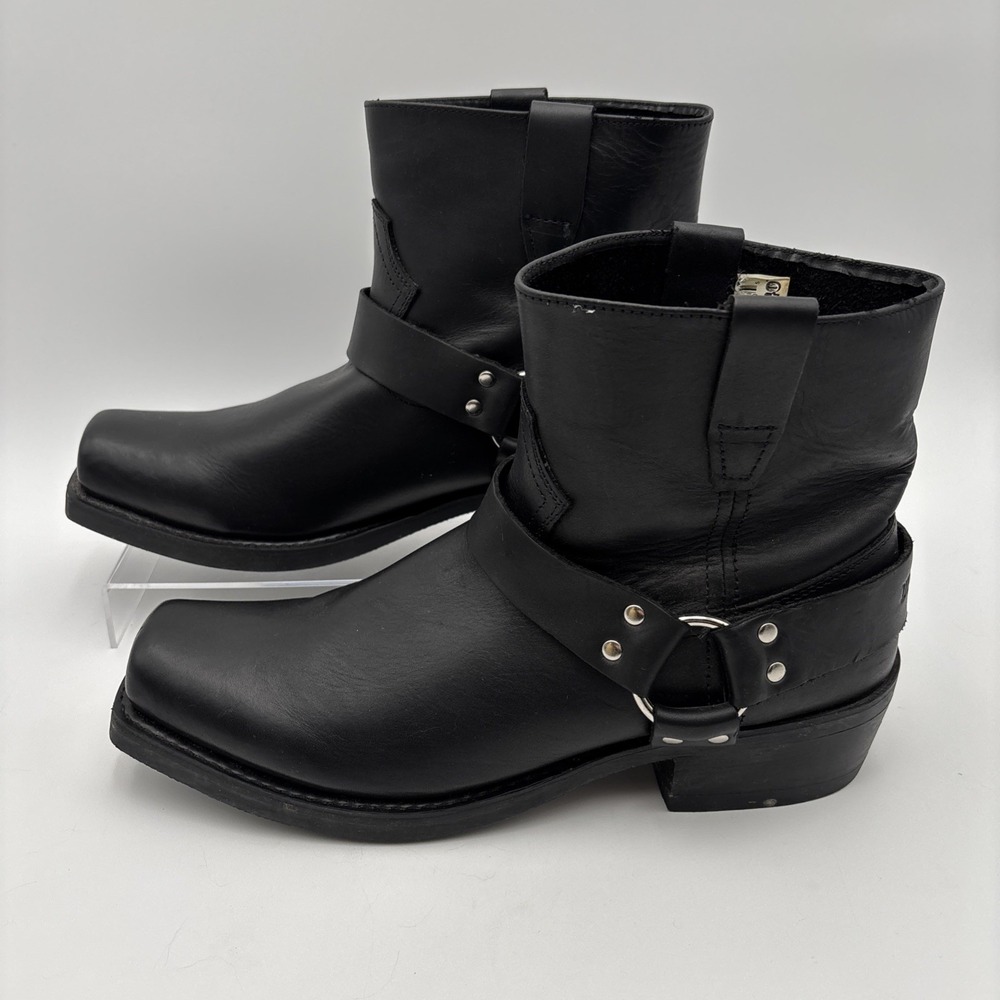 Vintage Durango Men's Black Leather Harness 13 M Ankle Engineer Boots Square Toe